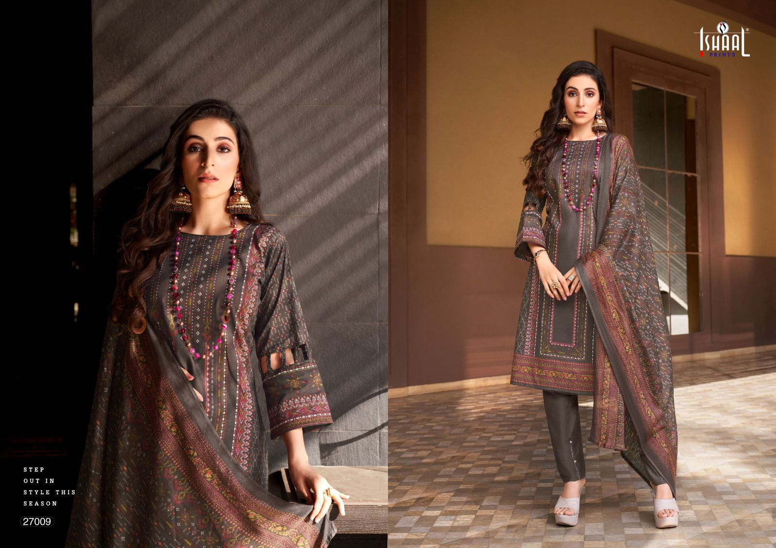 Gulmohar 27 By Ishaal Karachi Cotton Dress Material Catalog
